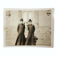 Peeking Around a Pair of Priests, Funny and Resonant Vintage Snapshot Photo