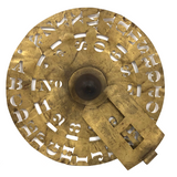 1868 E. L Tarbox, NYC Brass Stencil Dial of Rare 7 Inch Scale