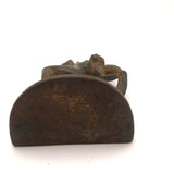 Cast Iron Art Nouveau Bookend with Super Folky Face