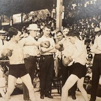 Standing Room Only, Atmospheric Early 20th C. Boxing Match Photograph