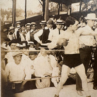 Standing Room Only, Atmospheric Early 20th C. Boxing Match Photograph