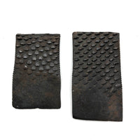 Excellent Pair of Old Rasped Iron Shim Wedges