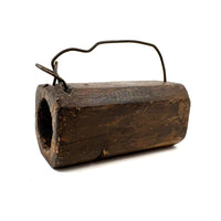 Old Homemade Tension Operated Mouse Trap with Wire Teeth and Carved Out Chamber
