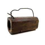 Old Homemade Tension Operated Mouse Trap with Wire Teeth and Carved Out Chamber