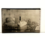 "Some Bunch of Laziness," Young Man with Pipe on Chaise Reading, Dreamy Antique RPPC