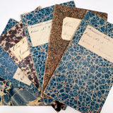 SOLD Most Beautiful Hand-Marbled Set of Six Sunday School Attendance Registers, 1880s, Lehigh County, Pennsylvania