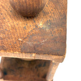 Carnivalesque Old Carved Pine Ball in Cage Whimsy with Four Round Feet