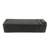 Early, Beautifully Detailed Carved Out Slide Lid Box