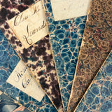 SOLD Most Beautiful Hand-Marbled Set of Six Sunday School Attendance Registers, 1880s, Lehigh County, Pennsylvania