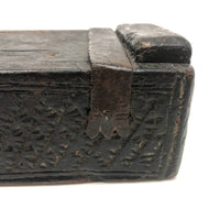Early, Beautifully Detailed Carved Out Slide Lid Box