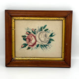 Lovely 1859 Watercolor Roses Signed R.C. Lincoln in Lovely Period Frame