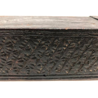 Early, Beautifully Detailed Carved Out Slide Lid Box