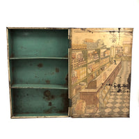 Early Wolverine Tin Litho Grocery Store Play Set, Two Tins