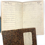 SOLD Most Beautiful Hand-Marbled Set of Six Sunday School Attendance Registers, 1880s, Lehigh County, Pennsylvania