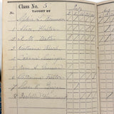 SOLD Most Beautiful Hand-Marbled Set of Six Sunday School Attendance Registers, 1880s, Lehigh County, Pennsylvania
