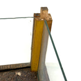 Arctic Boats with Carved Figures and Moss Covered Shore, C. 1920s-30s Diorama in Handmade Wood and Glass Vitrine