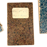 SOLD Most Beautiful Hand-Marbled Set of Six Sunday School Attendance Registers, 1880s, Lehigh County, Pennsylvania