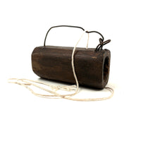 Old Homemade Tension Operated Mouse Trap with Wire Teeth and Carved Out Chamber