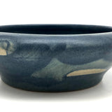 Lovely Zane Ware Arts and Crafts Pottery Bowl in Painterly Blue and Cream