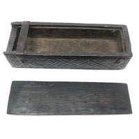 Early, Beautifully Detailed Carved Out Slide Lid Box