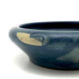 Lovely Zane Ware Arts and Crafts Pottery Bowl in Painterly Blue and Cream