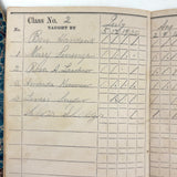 SOLD Most Beautiful Hand-Marbled Set of Six Sunday School Attendance Registers, 1880s, Lehigh County, Pennsylvania