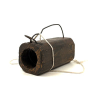Old Homemade Tension Operated Mouse Trap with Wire Teeth and Carved Out Chamber