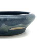 Lovely Zane Ware Arts and Crafts Pottery Bowl in Painterly Blue and Cream