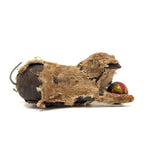 Much Distressed (Very Endearing) Old Mechanical Toy Cat with Striped Ball