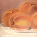Seductive Peaches, Mid 19th Century Folk Art Pastel in Period Ross & Hatchman, Boston Gilded Frame