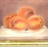 Seductive Peaches, Mid 19th Century Folk Art Pastel in Period Ross & Hatchman, Boston Gilded Frame
