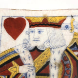 Antique King of Heart Card Porcelain Box, Transfer with Hand-painting