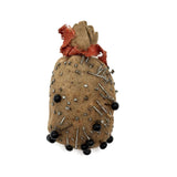 As Found, Evocative Old Sheepskin Emery Bundle with Pins Everywhere