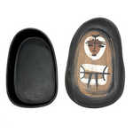 Scarce and Notable Richard Saar Mid-Century Cigarette Box with Figural Tray Top