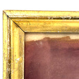 Seductive Peaches, Mid 19th Century Folk Art Pastel in Period Ross & Hatchman, Boston Gilded Frame