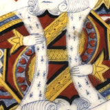 Antique King of Heart Card Porcelain Box, Transfer with Hand-painting