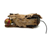 Much Distressed (Very Endearing) Old Mechanical Toy Cat with Striped Ball