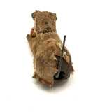 Much Distressed (Very Endearing) Old Mechanical Toy Cat with Striped Ball