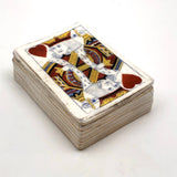 Antique King of Heart Card Porcelain Box, Transfer with Hand-painting