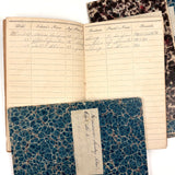 SOLD Most Beautiful Hand-Marbled Set of Six Sunday School Attendance Registers, 1880s, Lehigh County, Pennsylvania