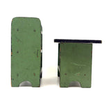 Table, Arm Chairs, Bench, Shelf: Handmade Miniature Furniture Five Piece Set, c. 1920s