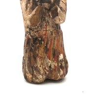 Diminuitive Early Spanish Colonial Polychrome Carving of Anima Sola with Scapular