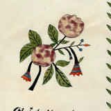 Amish Artist Barbara Ebersole (1846-1922) Lancaster, PA 1878 Ink and Watercolor Fraktur Bookplate