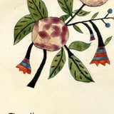 Amish Artist Barbara Ebersole (1846-1922) Lancaster, PA 1878 Ink and Watercolor Fraktur Bookplate