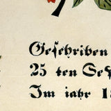 Amish Artist Barbara Ebersole (1846-1922) Lancaster, PA 1878 Ink and Watercolor Fraktur Bookplate