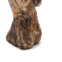 Diminuitive Early Spanish Colonial Polychrome Carving of Anima Sola with Scapular