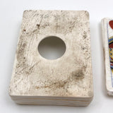 Antique King of Heart Card Porcelain Box, Transfer with Hand-painting