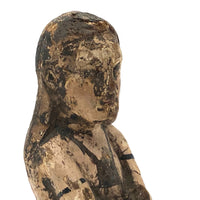 Diminuitive Early Spanish Colonial Polychrome Carving of Anima Sola with Scapular