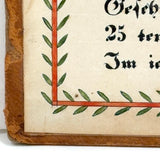 Amish Artist Barbara Ebersole (1846-1922) Lancaster, PA 1878 Ink and Watercolor Fraktur Bookplate