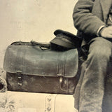 Antique Young Postal Carrier Occupational Quarterplate Tintype